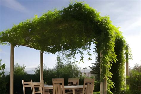 Plantes grimpantes sur arceau