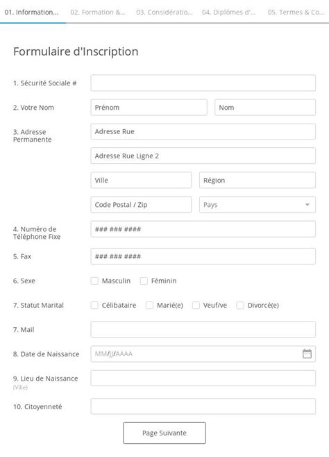 Formulaire d'inscription AFC Compiègne
