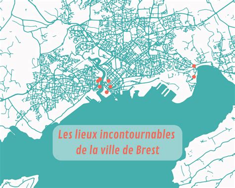 Plan de localisation du centre-ville de Brest mettant en avant la zone de la rue Cuirasse de Bretagne