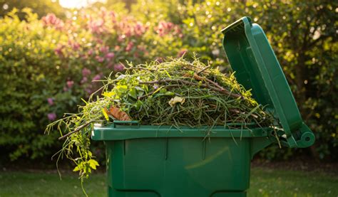 Compost avec des tontes de gazon et d'autres déchets verts