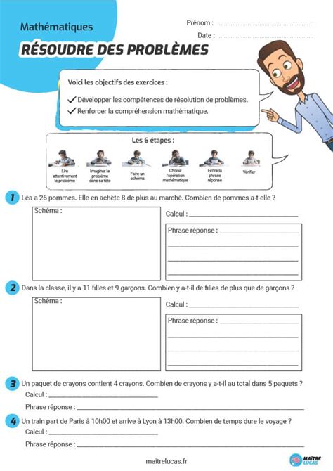 Image d'un cahier d'exercices ouvert avec des problèmes de mathématiques