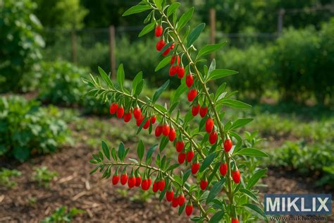 Baies de Goji dans un jardin