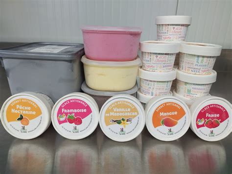 Assortiment de glaces et sorbets de la ferme