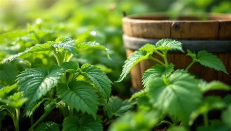 Plantes fertilisées avec du purin d'ortie
