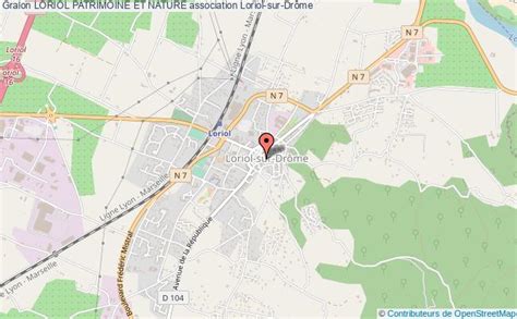 Plan de Loriol-sur-Drôme avec indication de l'Allée des Pruniers