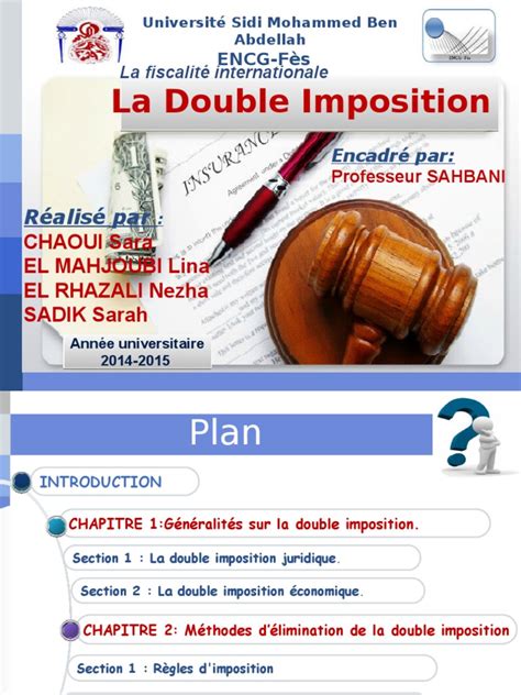 Infographie expliquant le principe de la double imposition et son élimination