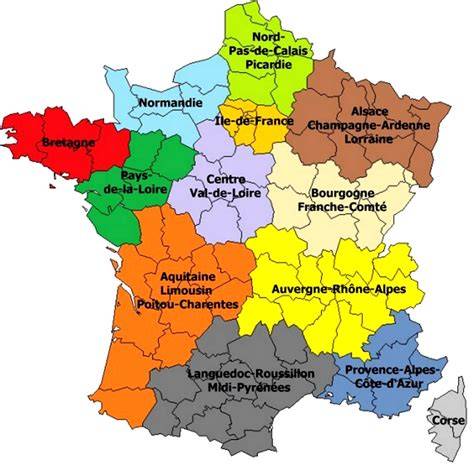 Carte des régions d'origine des variétés paysannes