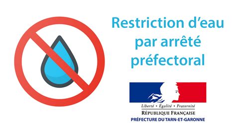 Panneau de restriction d'eau