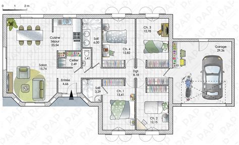 Plan de la maison avec dépendances