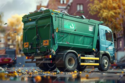 Camion de collecte des déchets avec bras robotisé