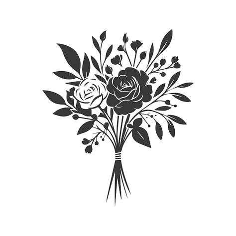 Bouquet de jacinthes en noir et blanc
