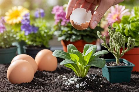 Image montrant un jardinier enfouissant un œuf au pied d'une plante