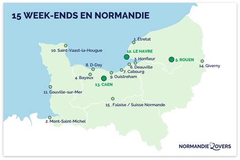 Carte de la Normandie avec les sites de formation en permaculture