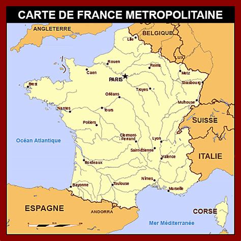 Carte de France métropolitaine