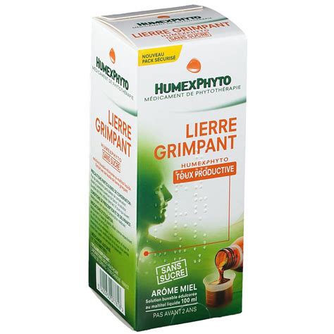 Emballage d'un médicament à base de lierre grimpant