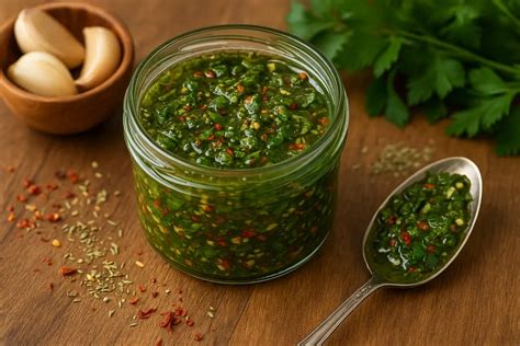 Ingrédients pour la sauce chimichurri