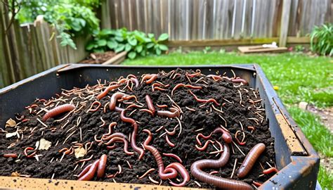 Earthworms in compost