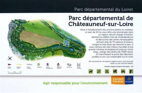 Plan du parc départemental de Châteauneuf-sur-Loire