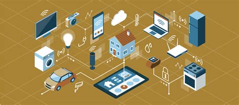 Illustration d'un jardin intelligent avec différents appareils connectés