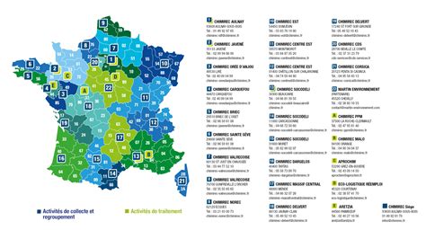 Carte des implantations de Lidea