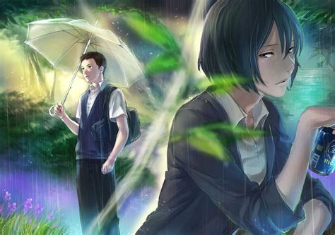 The Garden of Words: Takao et Yukino sous la pluie