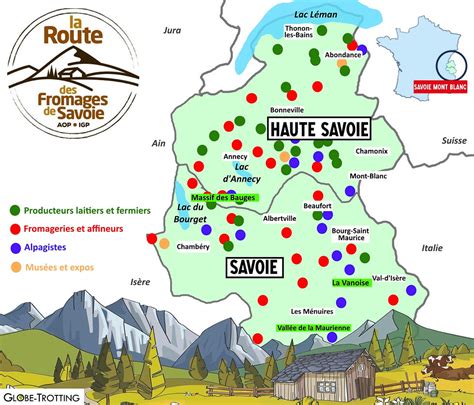 Carte des fromages de Savoie