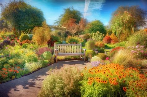Jardin fleuri aux couleurs vives