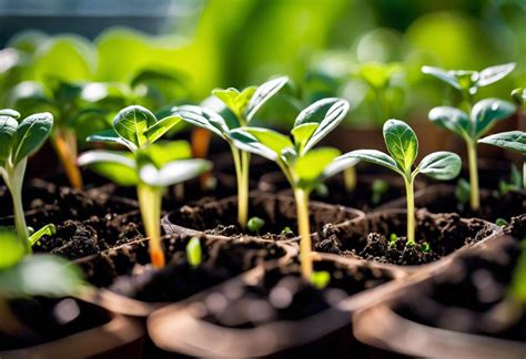 Jeunes plants potagers en pépinière