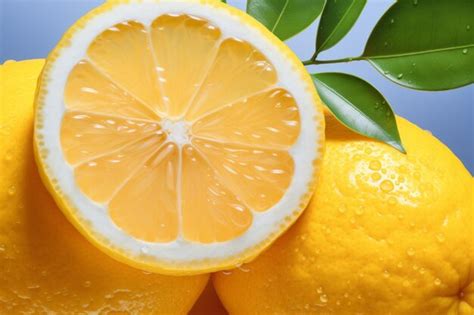 Un citron coupé en deux avec des gouttes de jus