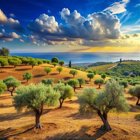 Paysage d'Aix-en-Provence avec des oliviers