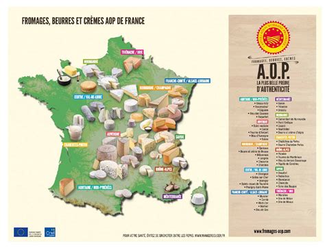 Logo AOP et différents fromages AOP de Franche-Comté