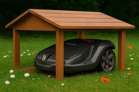Rangement de la tondeuse dans un abri de jardin propre et sec