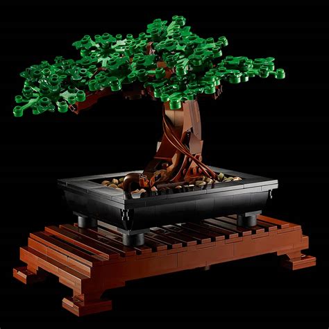 LEGO Bonsai Tree in a minimalist setting