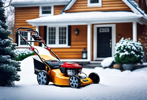 Tondeuse préparée pour l'hiver