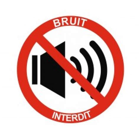 illustration de panneau d'interdiction de bruit