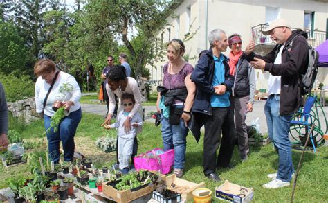 Jardiniers échangeant des conseils et des plants