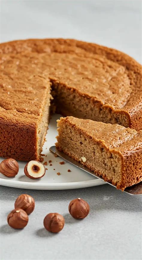 Gâteau noisetier au chocolat avec des noisettes entières