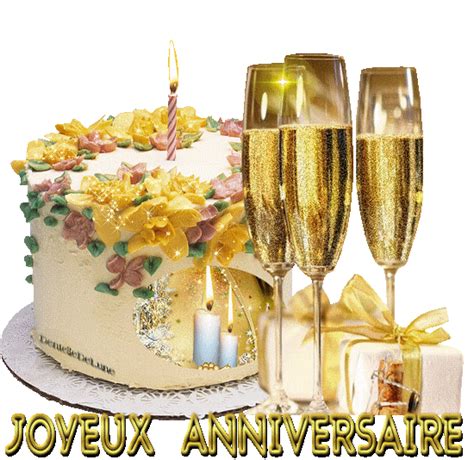 Bordure GIF anniversaire scintillante