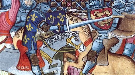 Représentation d'une attaque de chevaliers croisés