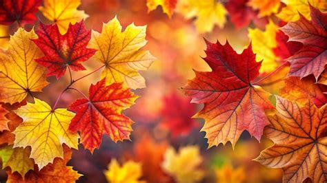 Feuilles d'automne aux couleurs vives