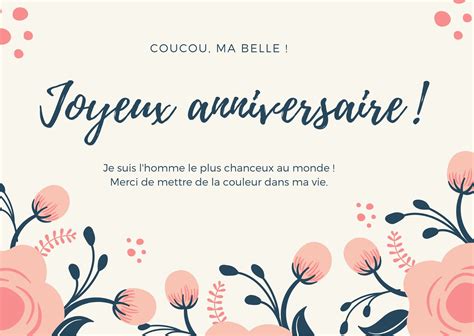 Exemple de carte d'anniversaire personnalisée dans Word