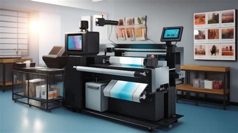 Intérieur d'une imprimerie moderne avec des machines offset
