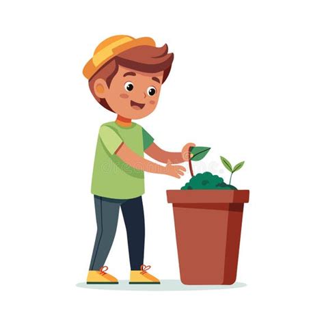 Illustration d'un jeune plant repiqué en pot