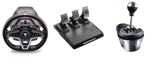 Image d'un ensemble de volant, pédalier et levier de vitesse pour simracing