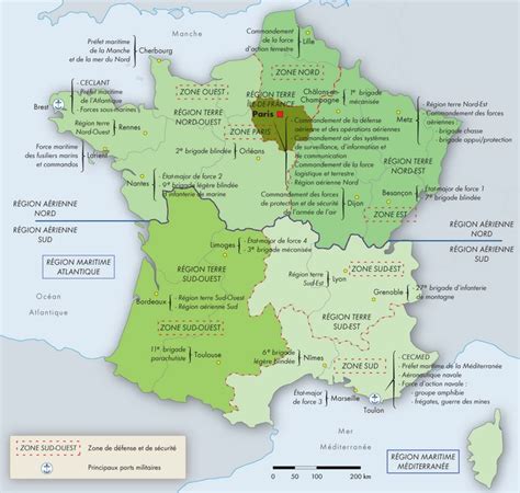 Carte des unités militaires françaises en 1940