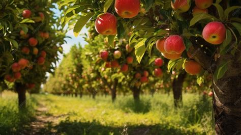 Verger d'arbres fruitiers biologiques