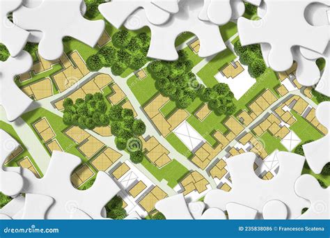 Plan de ville avec espaces verts