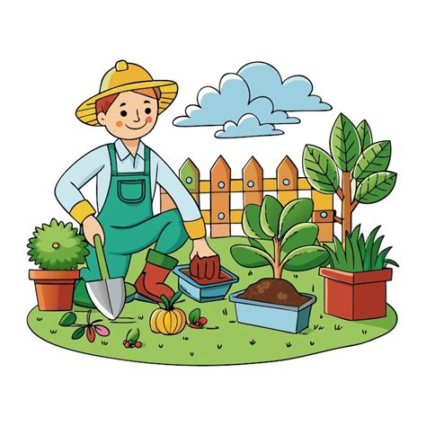 Illustration d'un jardinier confronté à un problème majeur dans son jardin