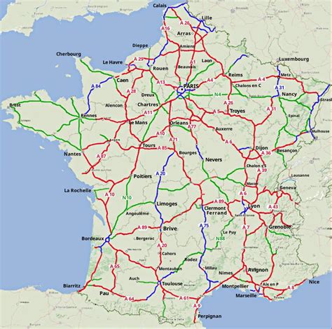 Carte des principales routes de livraison de colis en Europe