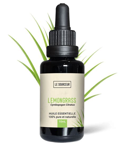 Flacon d'huile essentielle de lemongrass